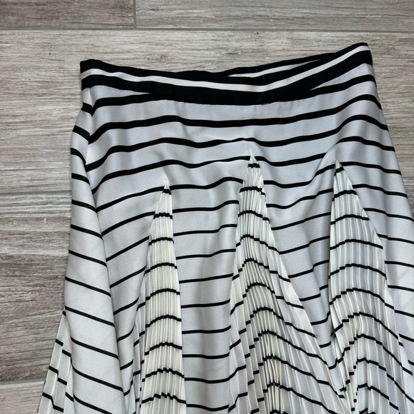 ANTHROPOLOGIE  EVA FRANCO Pleated Skirt Black & White Size 6 - Picture 2 of 10